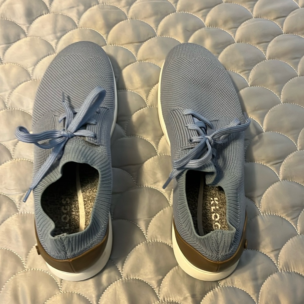 Blue, brown, & white size 8.5 Klogs